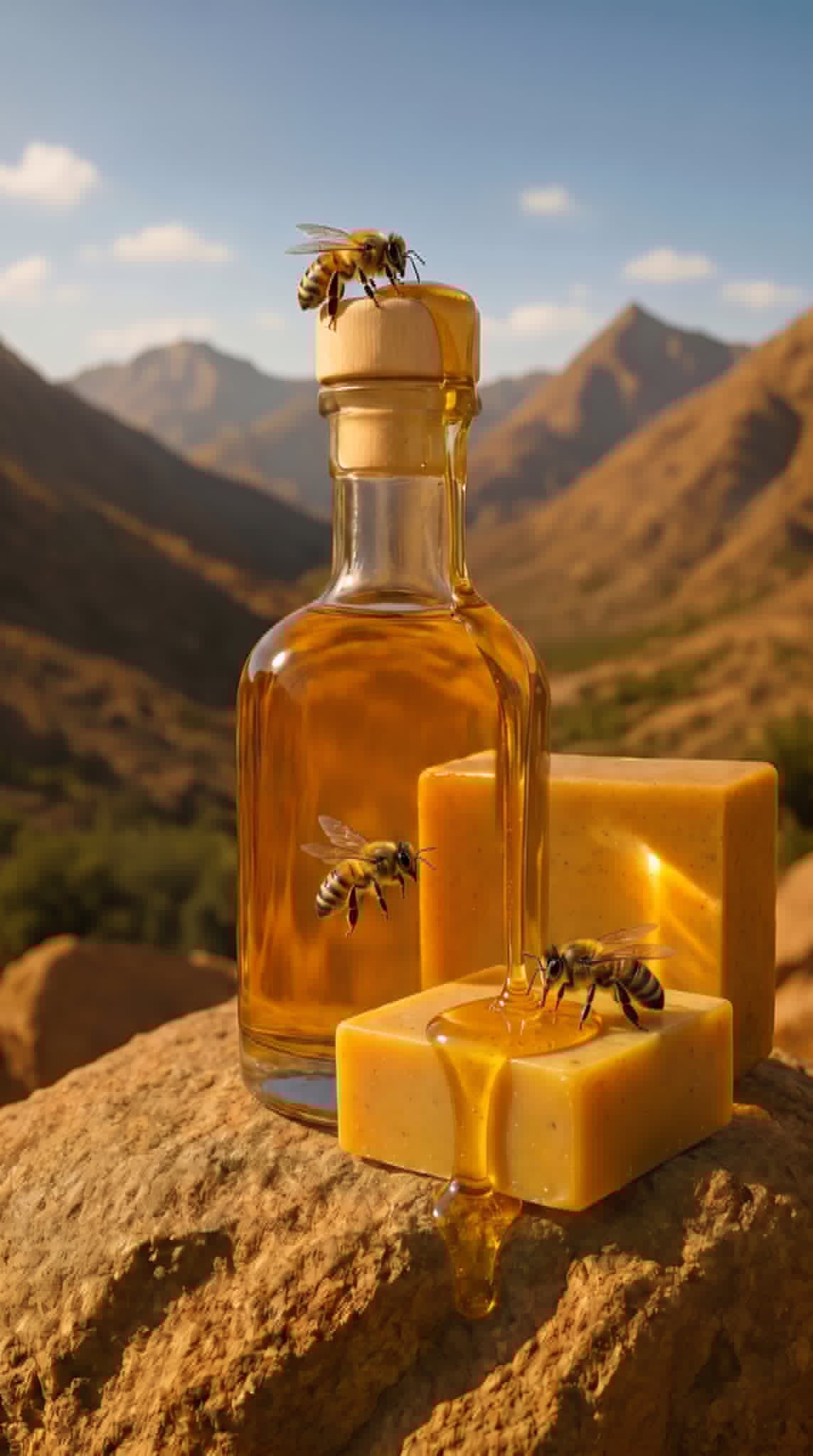 Savon au miel d'altitude — production Ruchers du Haut-Atlas