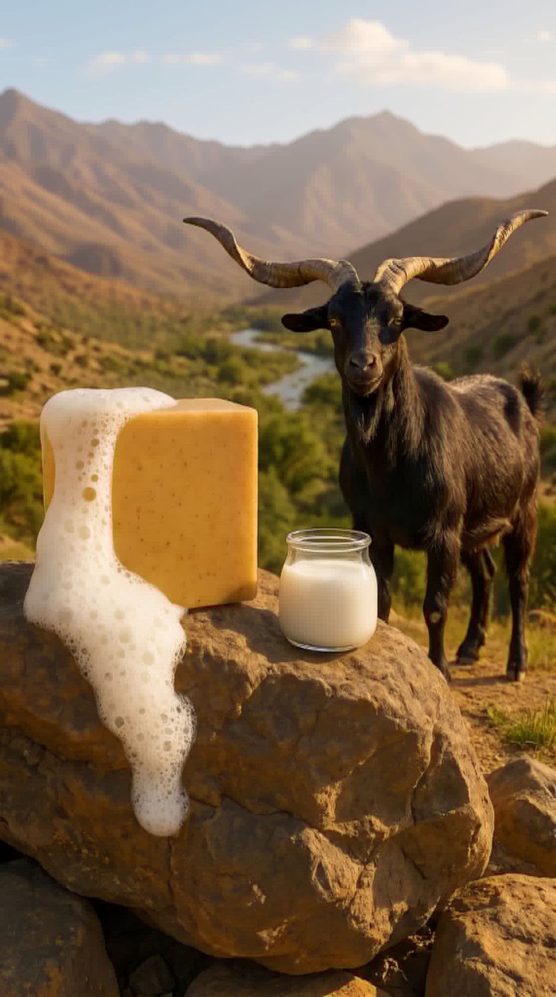 Savon au lait de chèvre — production Coopérative du Haut-Atlas